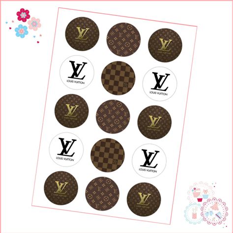 Louis Vuitton LV Cupcake Toppers x 15 .